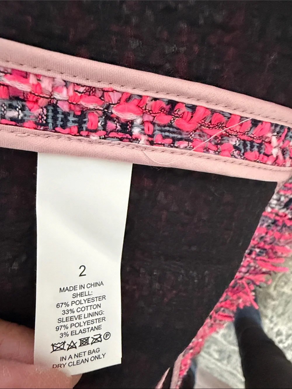 Kate Spade Pink Tweed Coat